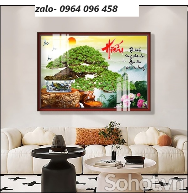 Tranh gạch 3d ốp tường cây bonsai - 67CVB