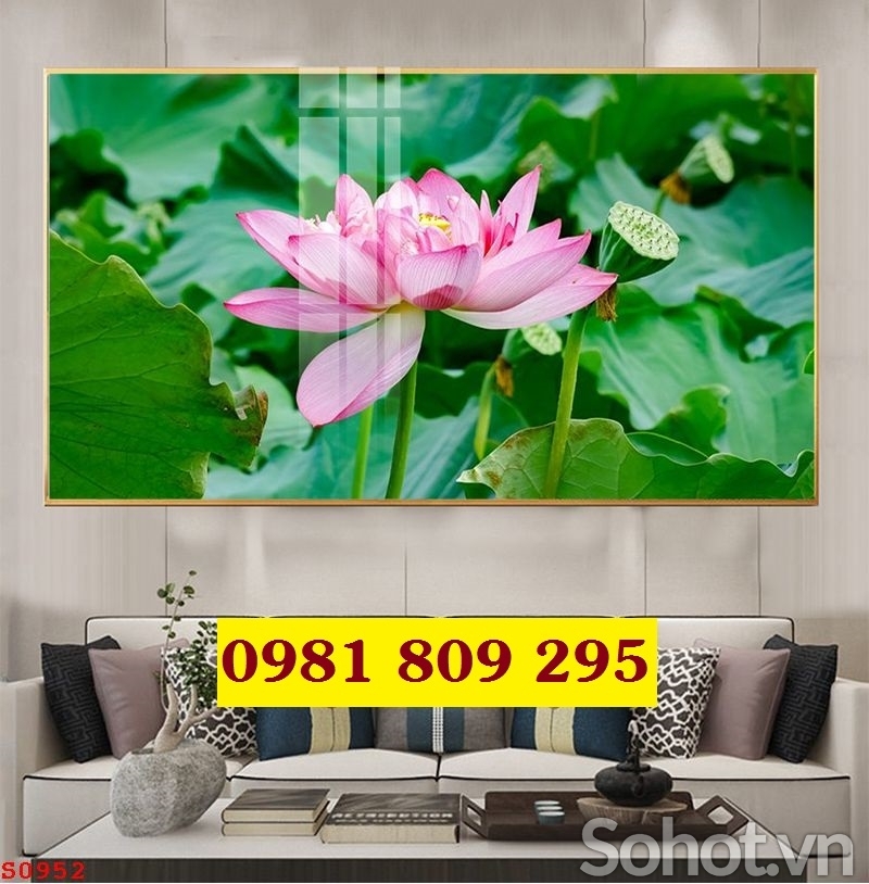 Gạch tranh cao cấp hoa sen