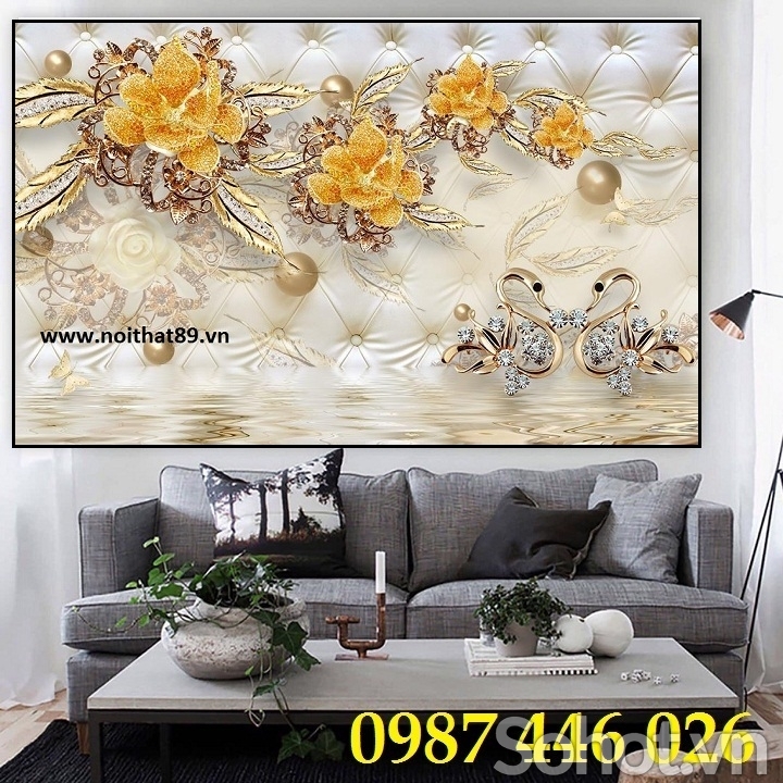 Tranh 3d gạch trang trí tranh tường đẹp HP9272