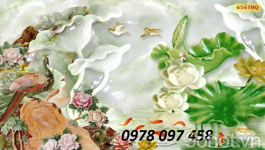 Trang trí phòng khách - tranh giả sứ ngọc