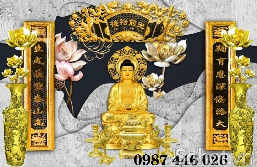 Gạch 3d tranh gạch phòng thờ HP3792