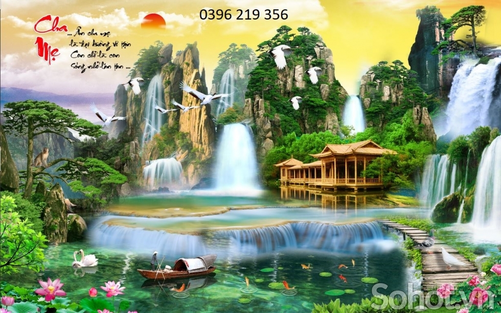 Tranh trang trí phòng khách-Tranh Cha Mẹ