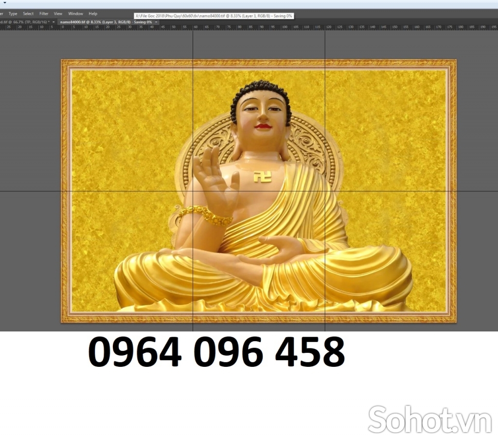 Tranh phật phòng thờ - tranh gạch 3d - BNNN5