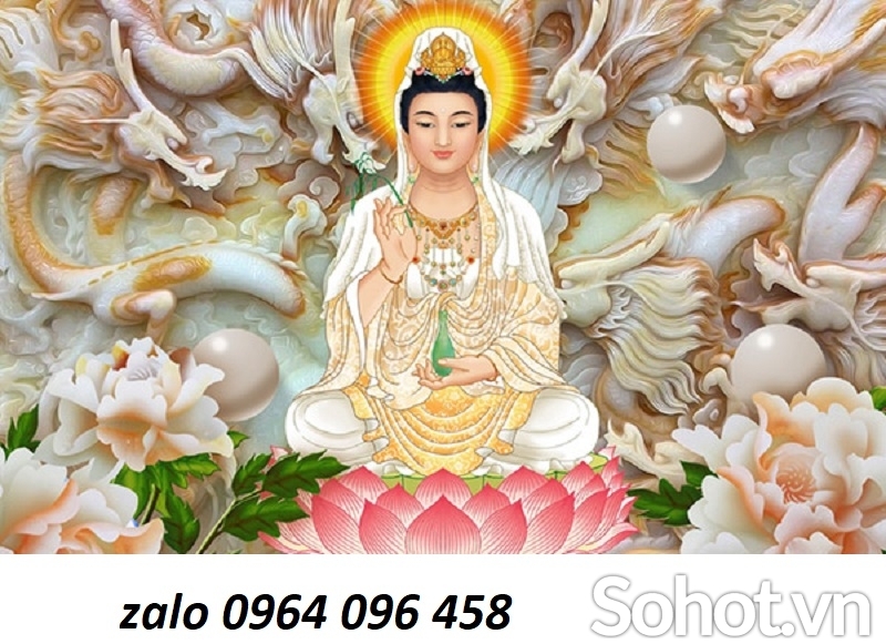Tranh gạch 3d phật quan âm - SXC68