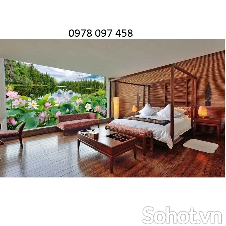 Tranh gạch -  tranh hoa sen