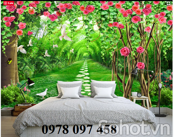 Gạch tranh trang trí phòng ngủ