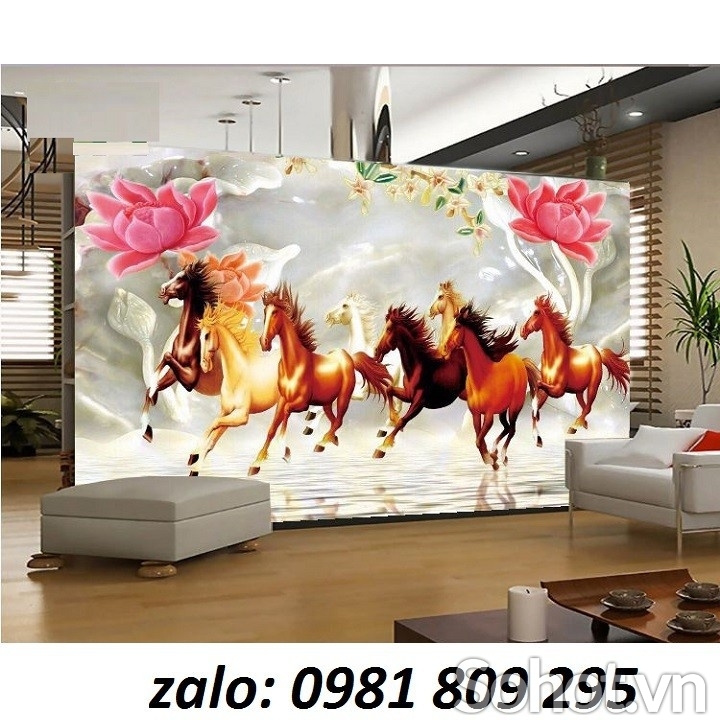 Gạch tranh 3D- tranh bát mã