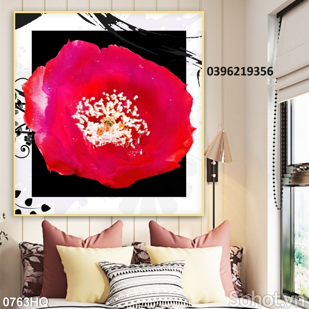 Gạch tranh hoa đẹp 3d trang trí