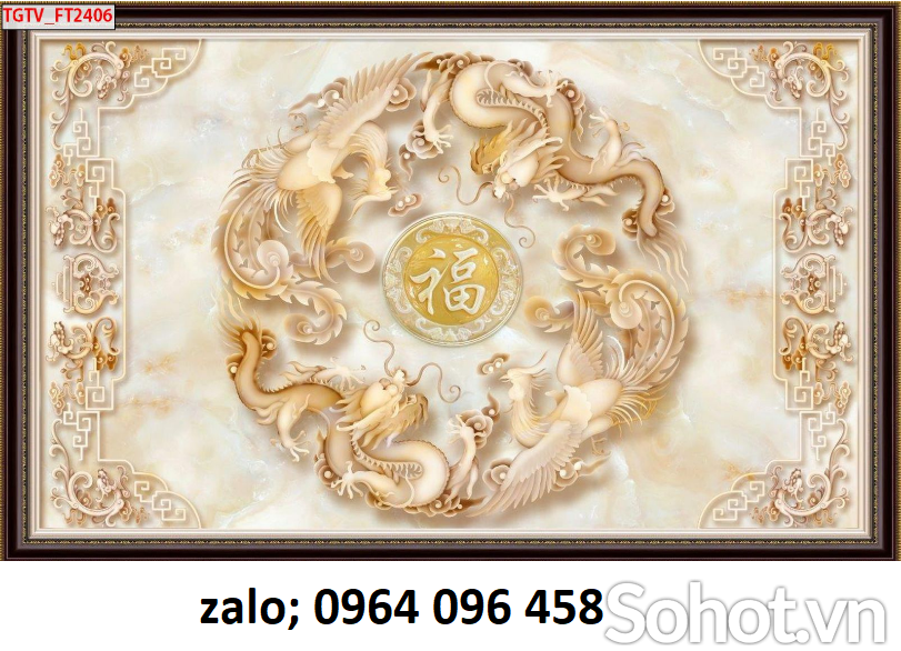 Tranh gạch 3d ốp tường hoa ngọc - 899C