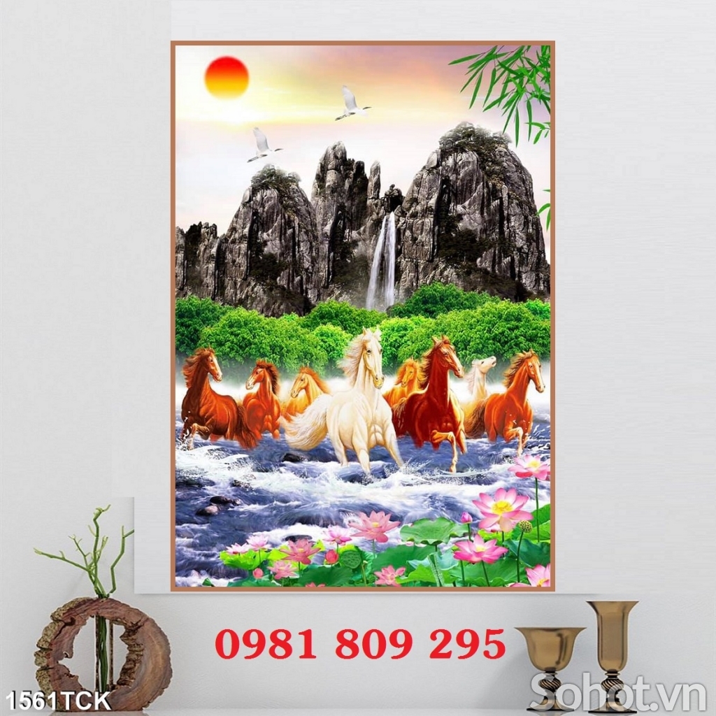 Tranh gạch ngựa khổ đứng mới Hn888