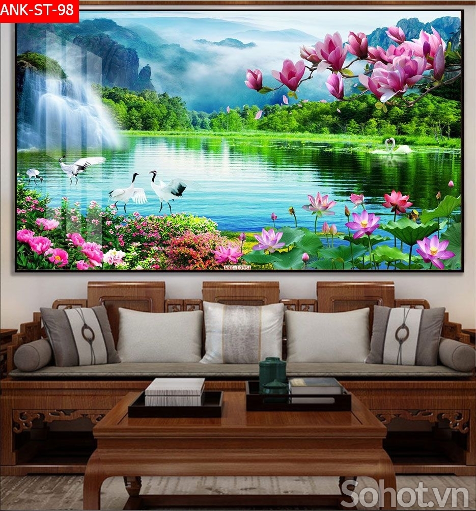 Tranh gạch 3d ốp tường phòng khách - CFV44