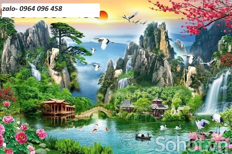 Tranh gạch 3d ốp tường phong cảnh đẹp - 322XD
