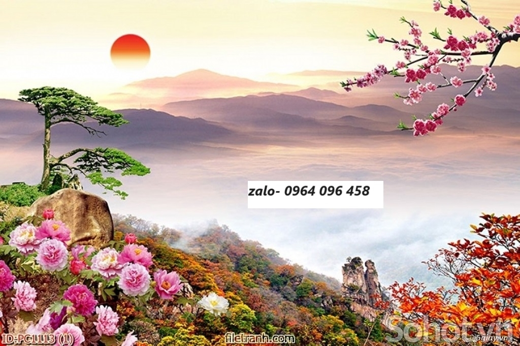 Tranh gạch mây núi 3d - GFD37