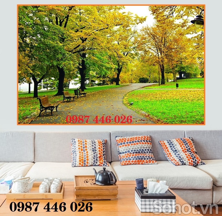 Gạch tranh rừng cây
