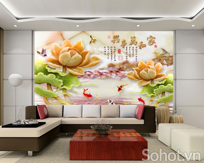 Mẫu tranh gạch 3d giả ngọc - XNV55