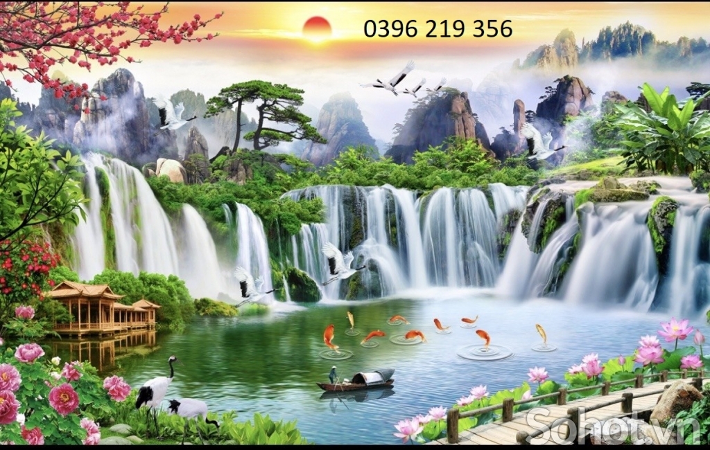 Tranh Phong cảnh thiên nhiên giao hòa- Tranh dán tường