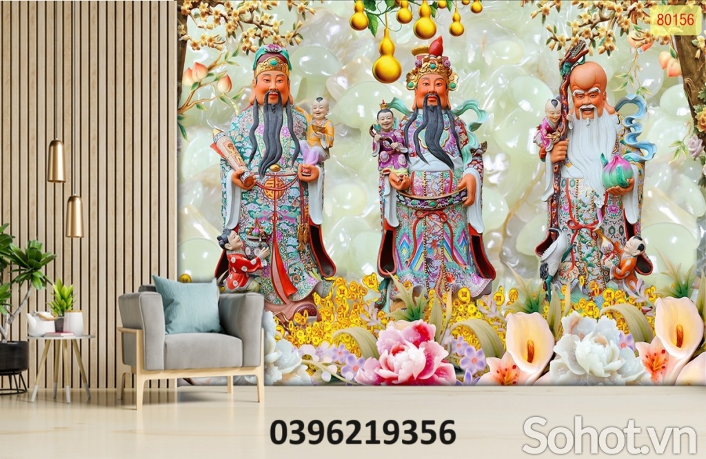 Tranh tài lộc trang trí 3d