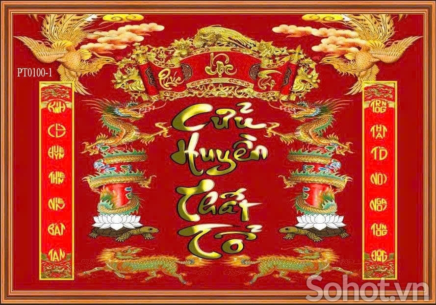 Gạch tranh 3D dán phòng thờ, bia mộ