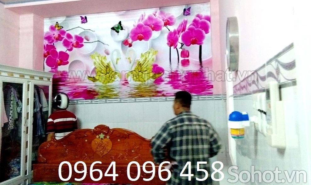 gạch 3d ốp tường 3d phòng ngủ - 76NN