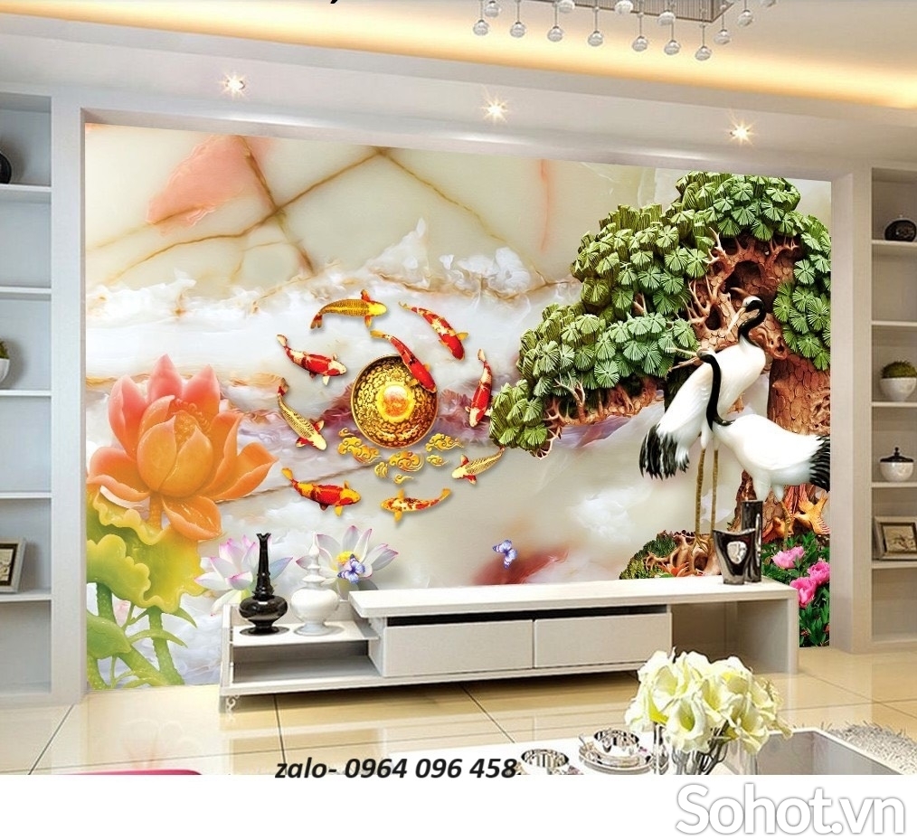 Tranh gạch 3d ốp tường hoa sứ ngọc - SCX444