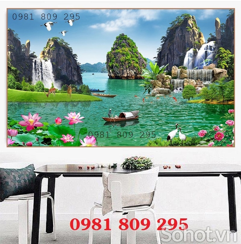 Gạch tranh , tranh gạch phòng khách HN9292