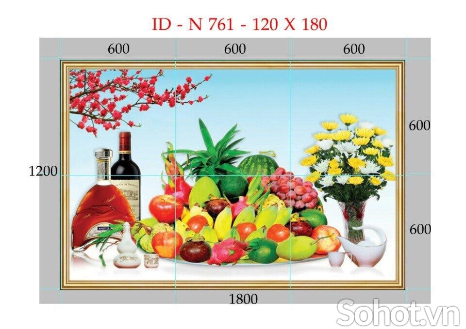 Tranh gạch men phòng bếp