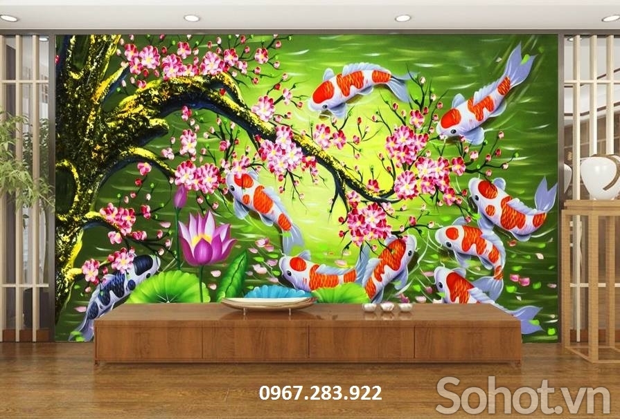 Tranh 3D- Tranh cá chép