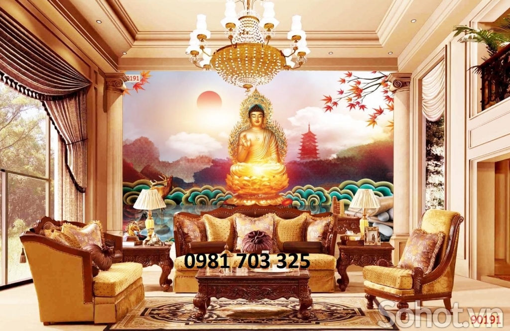 Tranh gạch 3D phật giáo