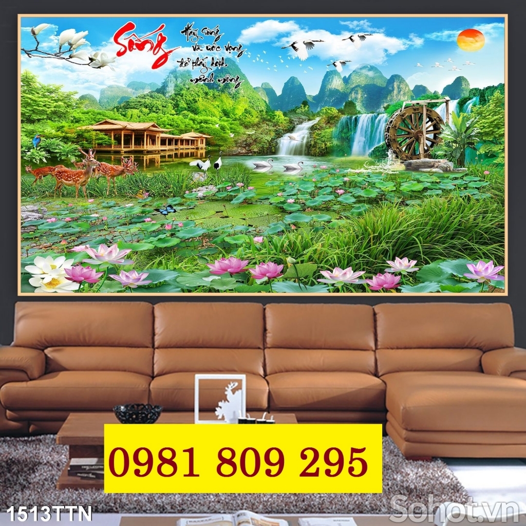 Tranh gạch , gạch trang trí phòng khách mới