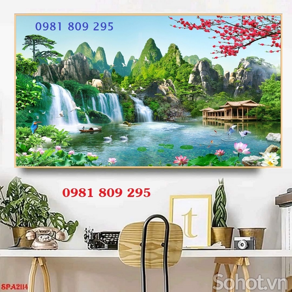 Gạch 3d tranh gạch men phòng khách  HP888