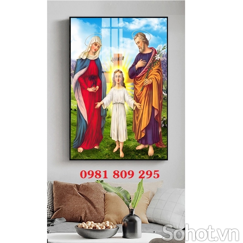 Tranh gạch gia đình công giáo H973