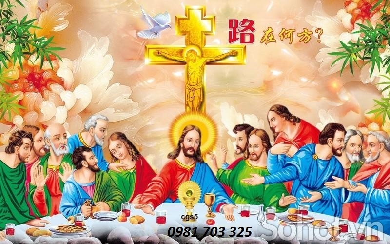 gạch tranh công giáo ốp tường