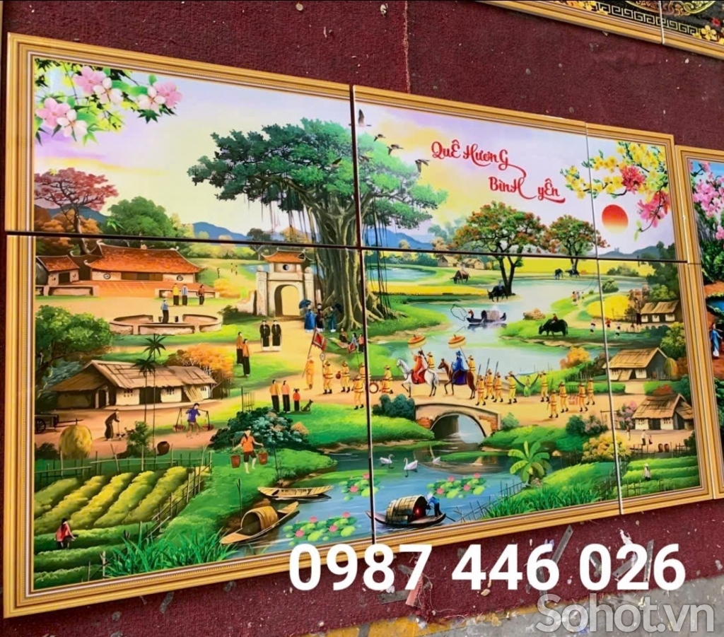 Gạch tranh 3d quê hương bình yên