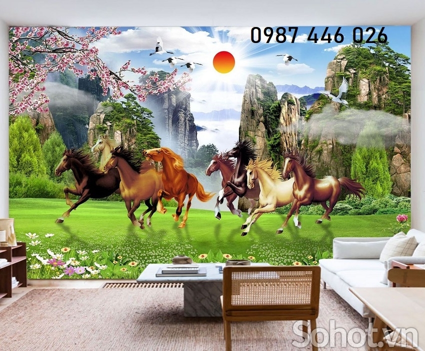 Gạch tranh mã đáo thành công HP0822