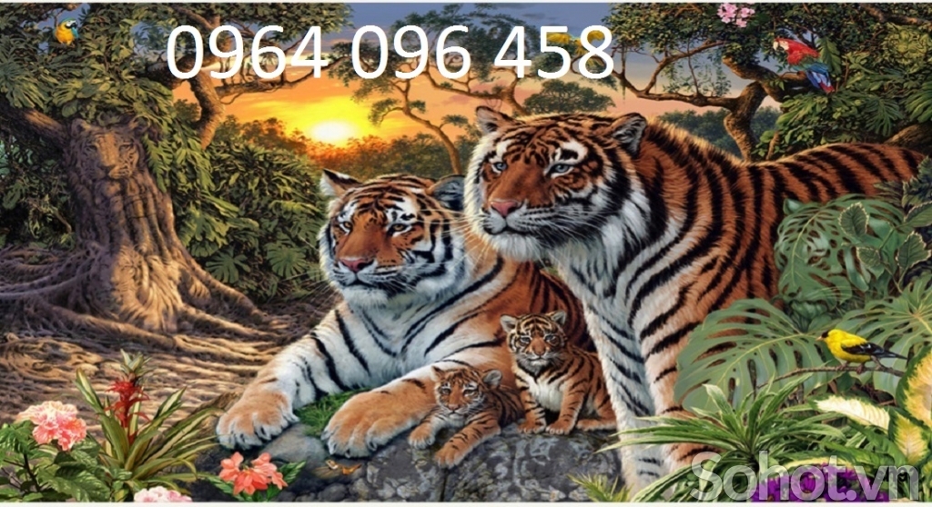Tranh gạch con hổ 3d - JHFV42