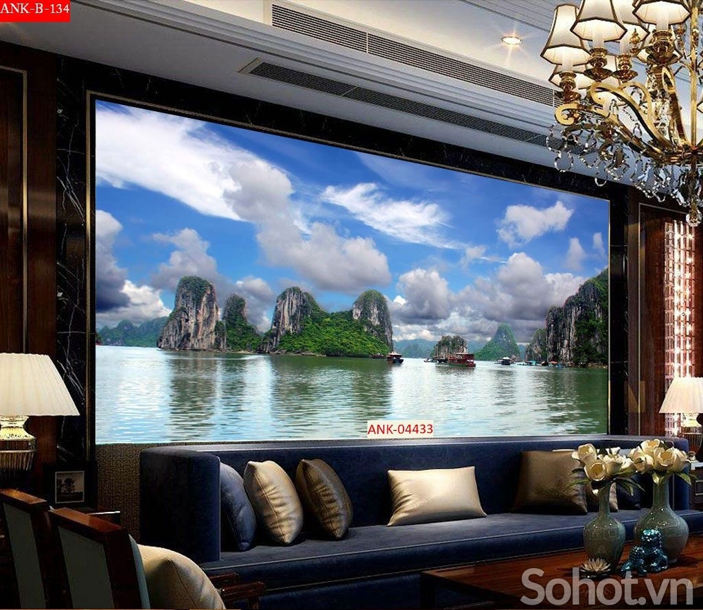 Tranh gạch 3d bờ biển cây dừa 655XP