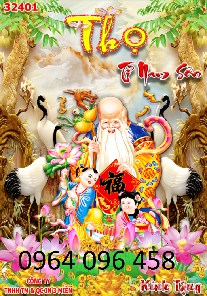 tranh 3d phú lộc thọ - gạch tranh 3d
