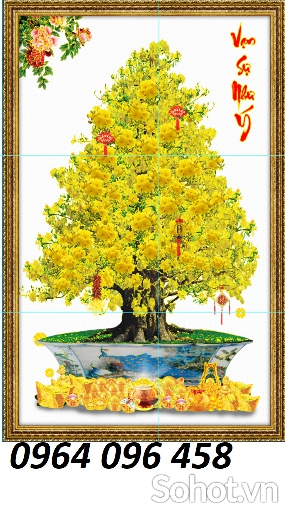 Tranh gạch 3d hoa mai - SKFX44