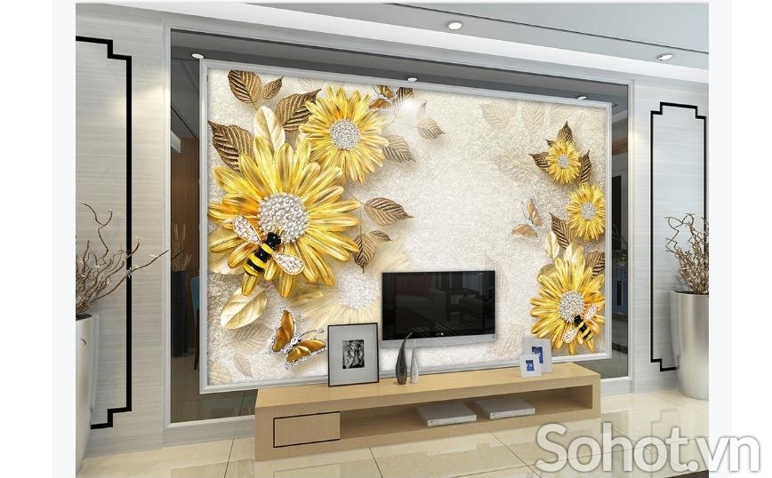 Tranh gạch men- Tranh trang trí phòng khách 3D