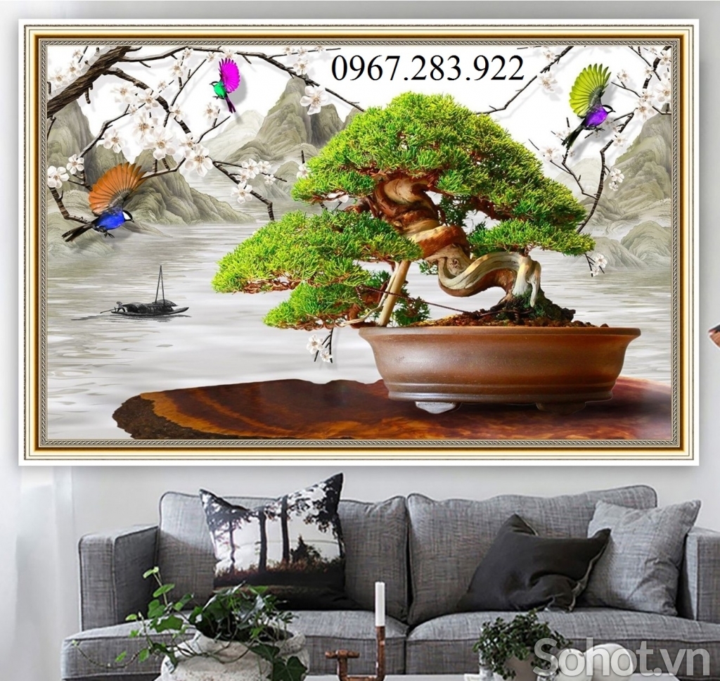 Tranh 3D- Tranh cây cảnh