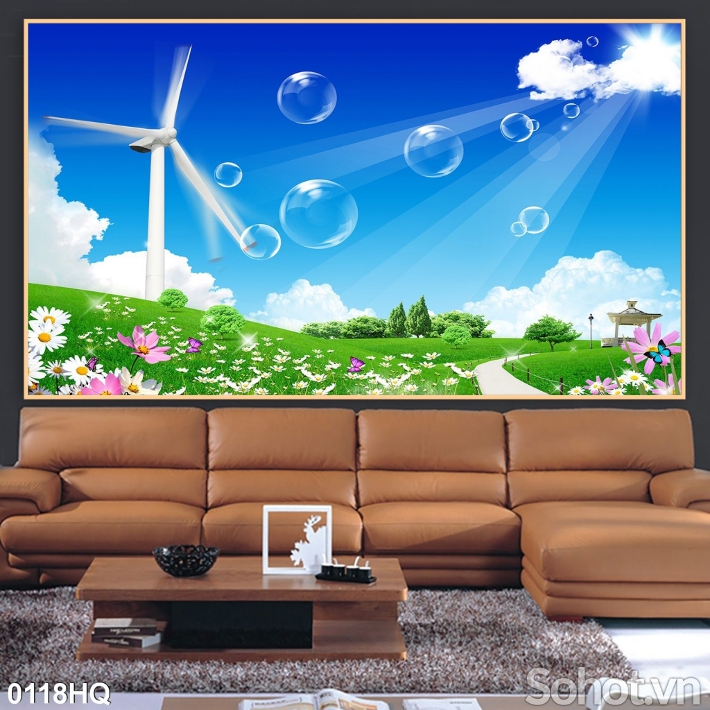 Tranh gạch hoa 3d trang trí tường