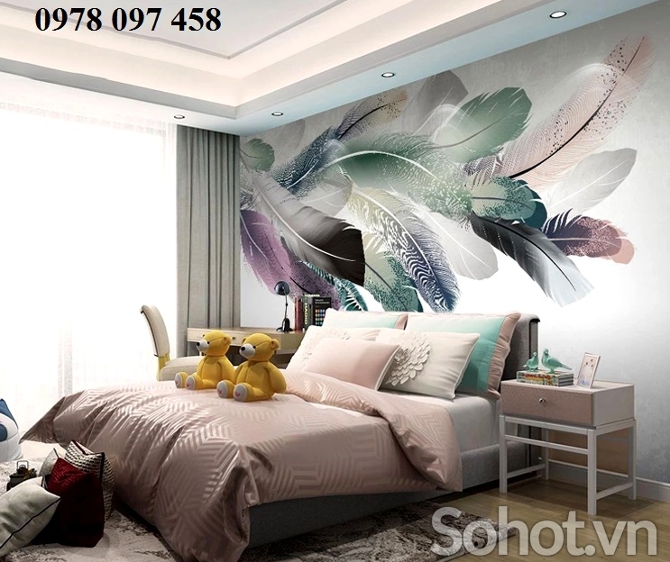 Gạch tranh trang trí phòng ngủ