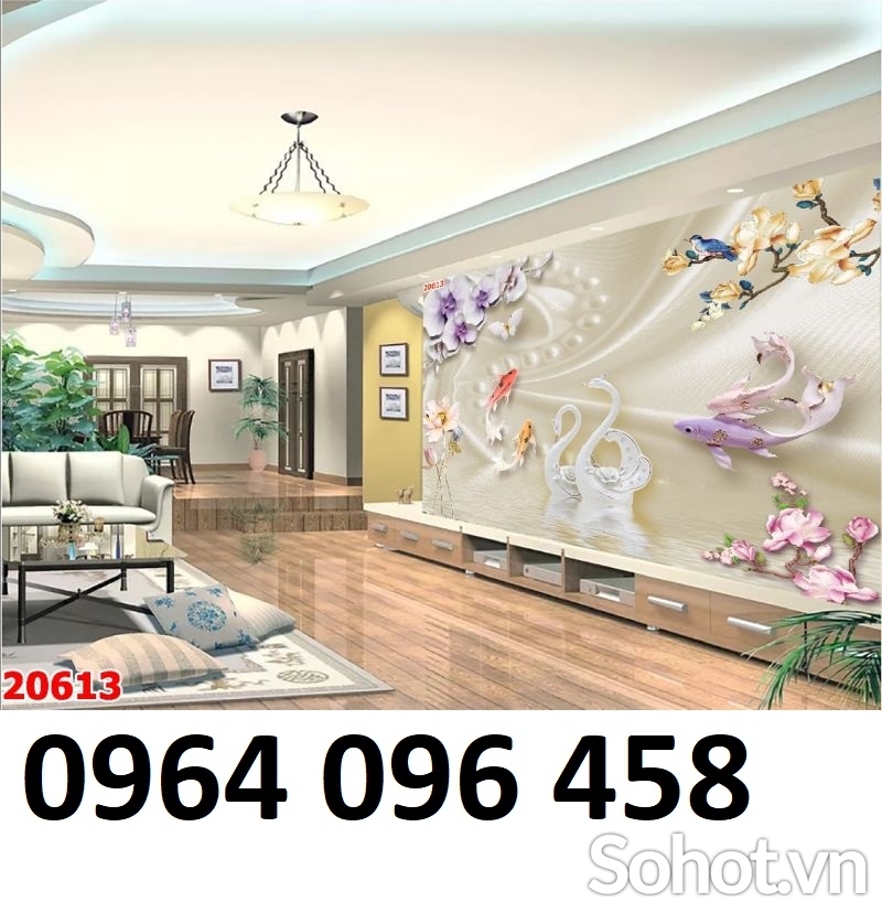 Tranh gạch 3d trang trí phòng khách - KFCX44