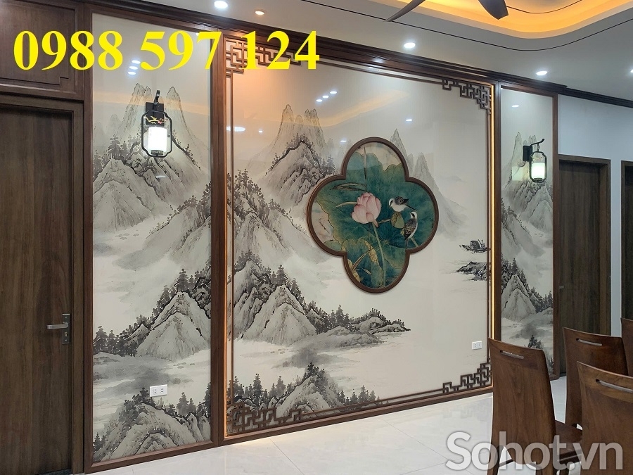 Ốp tường than tre- tranh+ tấm ốp