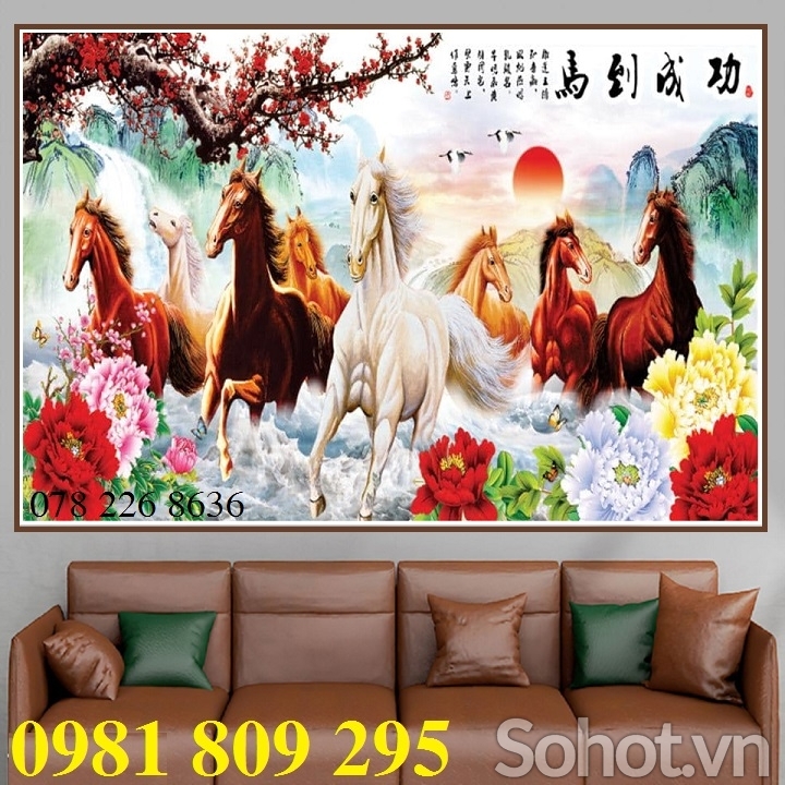 Tranh ngựa 3d - gạch tranh 3d mmax đáo thành công
