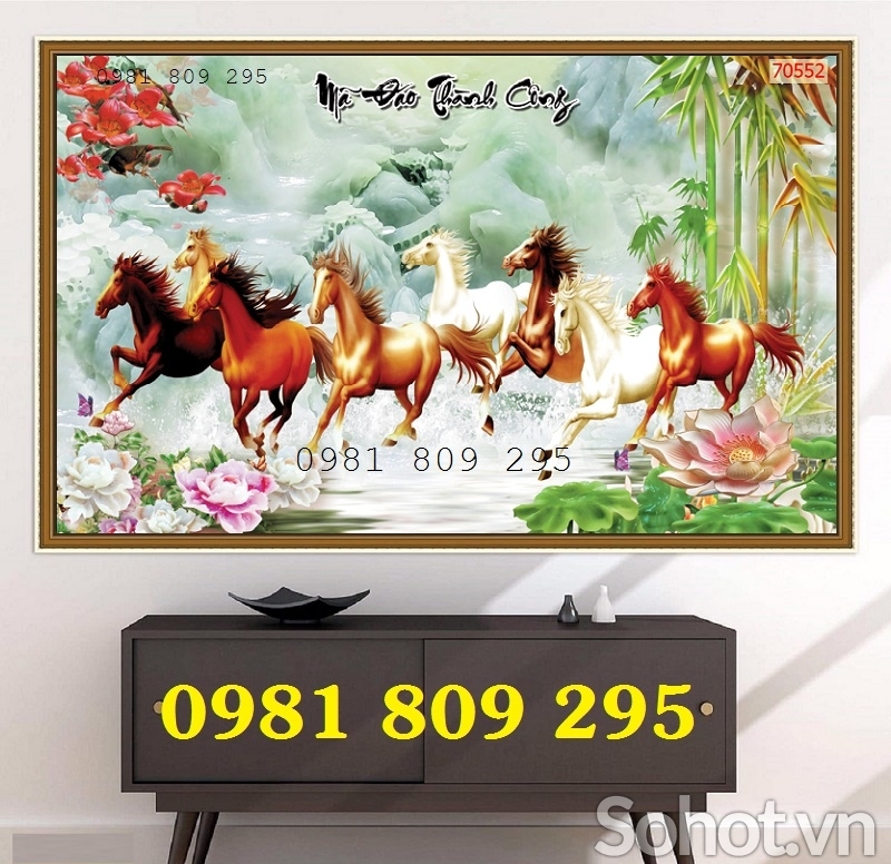 Tranh gạch men , tranh ốp tường hình ngựa