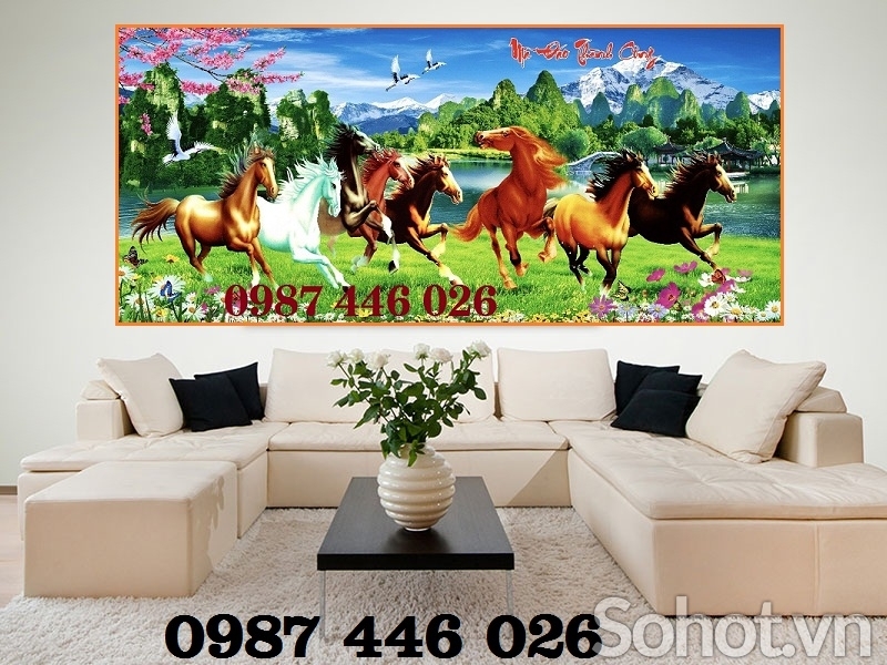 Tranh gạch men mã đáo thành công HP28