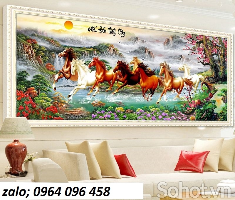 Tranh gạch 3d ốp tường mã đáo thành công - C9855