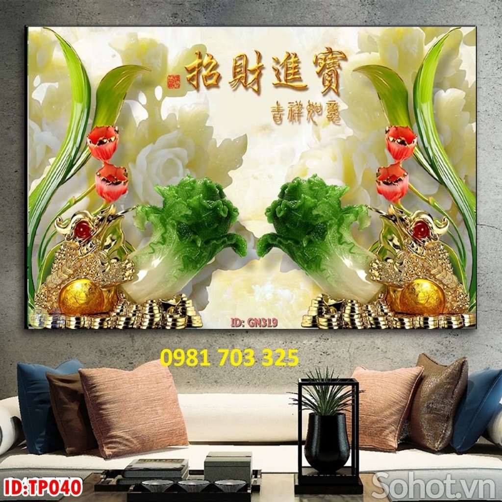 tranh sứ ngọc, gạch tranh 3D trang trí