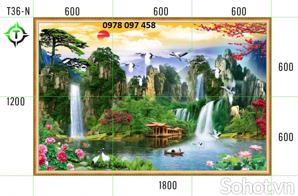 Tranh phong cảnh - tranh gạch